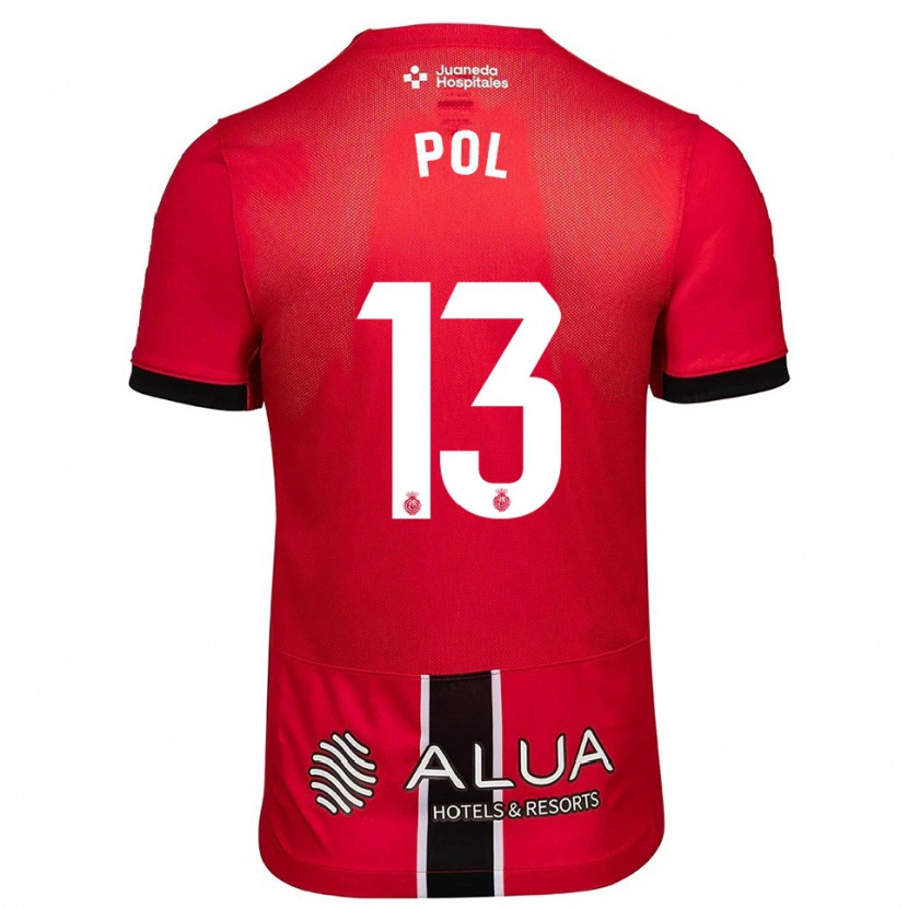Danxen Kinderen Joan Pol #13 Rood Zwart Thuisshirt Thuistenue 2025/26 T-Shirt