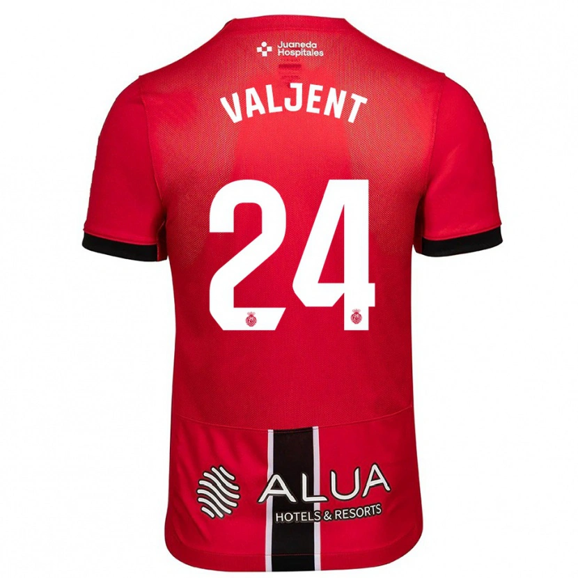 Danxen Kinderen Martin Valjent #24 Rood Zwart Thuisshirt Thuistenue 2025/26 T-Shirt