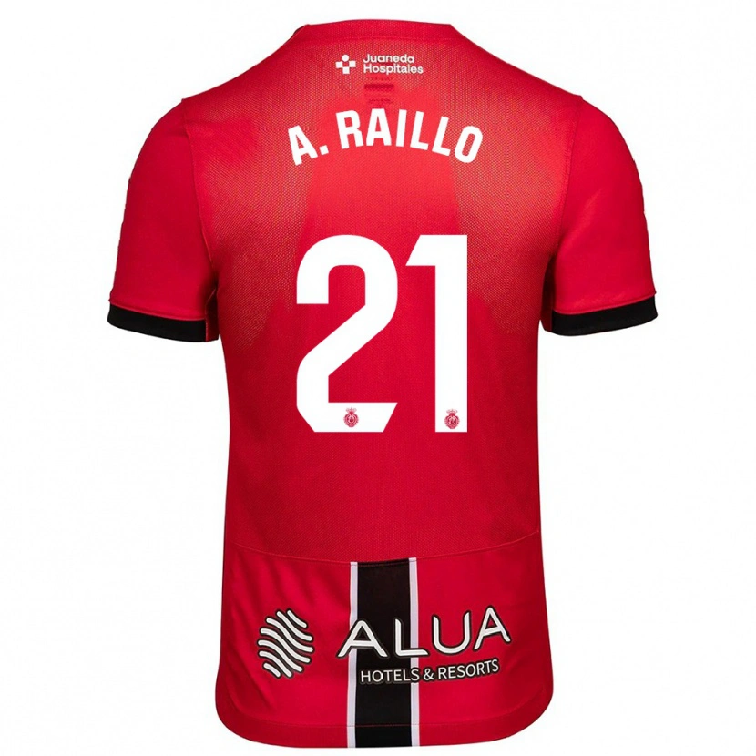 Danxen Kinderen Antonio Raíllo #21 Rood Zwart Thuisshirt Thuistenue 2025/26 T-Shirt