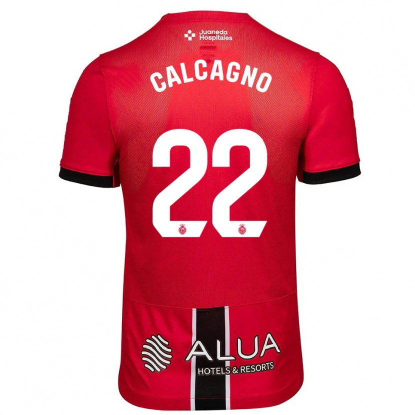 Danxen Kinderen Bruno Calcagno #22 Rood Zwart Thuisshirt Thuistenue 2025/26 T-Shirt