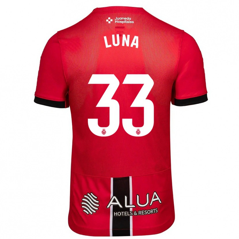 Danxen Kinderen Daniel Luna #33 Rood Zwart Thuisshirt Thuistenue 2025/26 T-Shirt