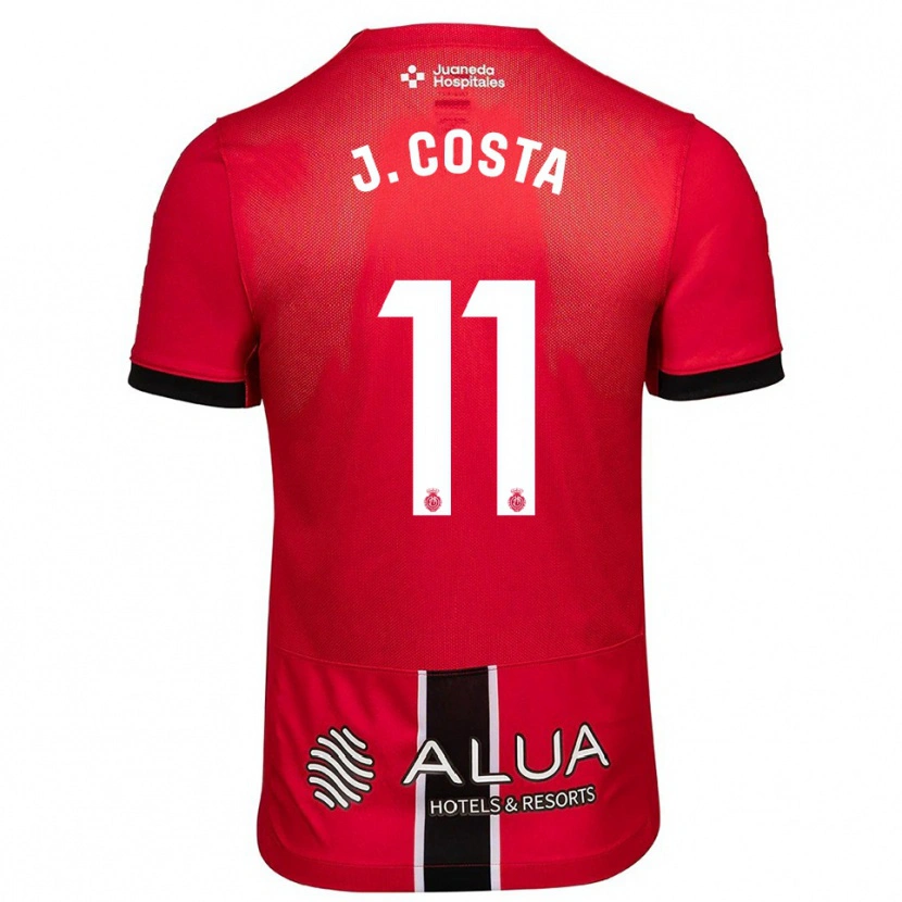 Danxen Kinderen Jaume Costa #11 Rood Zwart Thuisshirt Thuistenue 2025/26 T-Shirt