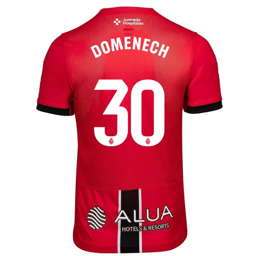 Danxen Kinderen Marc Domènech #30 Rood Zwart Thuisshirt Thuistenue 2025/26 T-Shirt