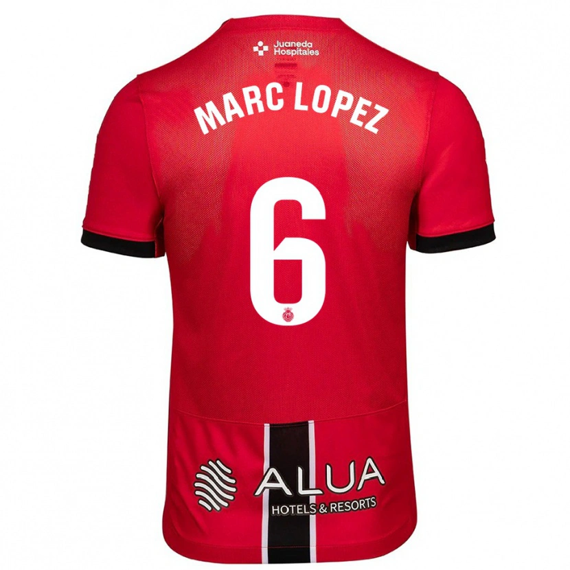 Danxen Kinderen Marc López #6 Rood Zwart Thuisshirt Thuistenue 2025/26 T-Shirt