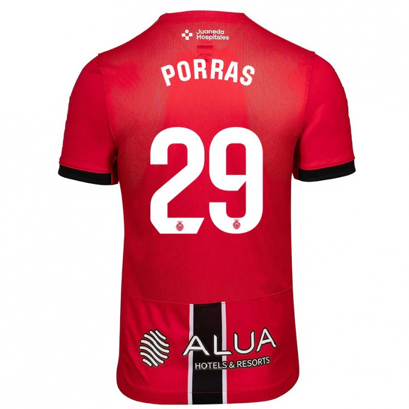 Danxen Kinderen Jordi Porras #29 Rood Zwart Thuisshirt Thuistenue 2025/26 T-Shirt