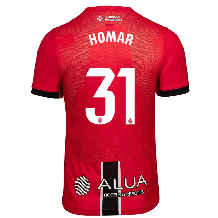 Danxen Kinderen Gaspar Homar #31 Rood Zwart Thuisshirt Thuistenue 2025/26 T-Shirt