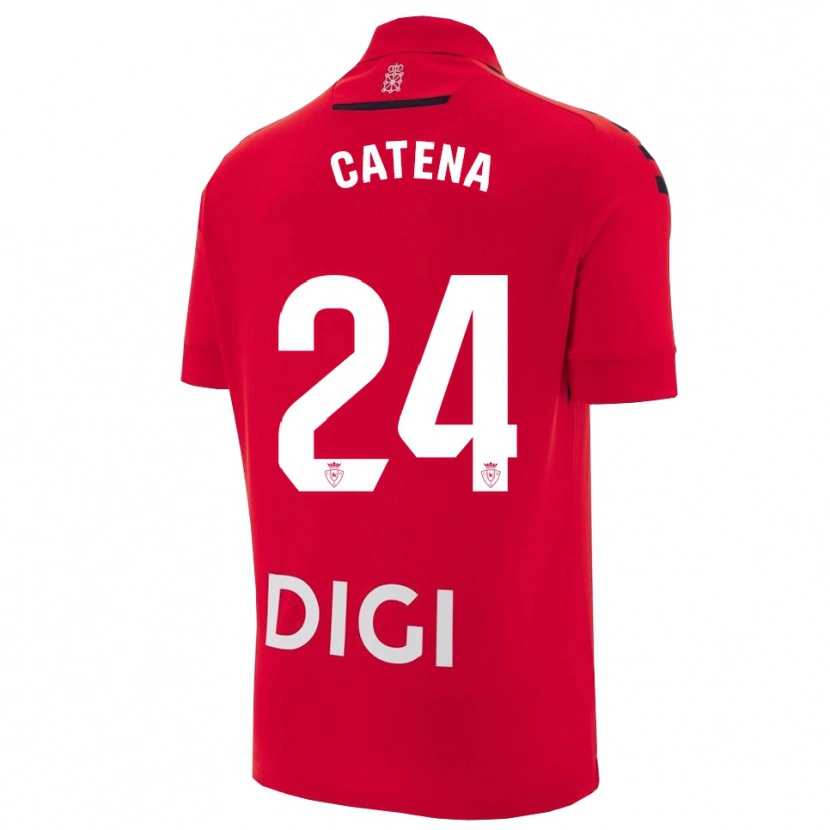 Danxen Kinderen Alejandro Catena #24 Rood Zwart Thuisshirt Thuistenue 2025/26 T-Shirt