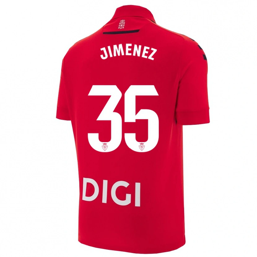 Danxen Kinderen Álex Jimenez #35 Rood Zwart Thuisshirt Thuistenue 2025/26 T-Shirt