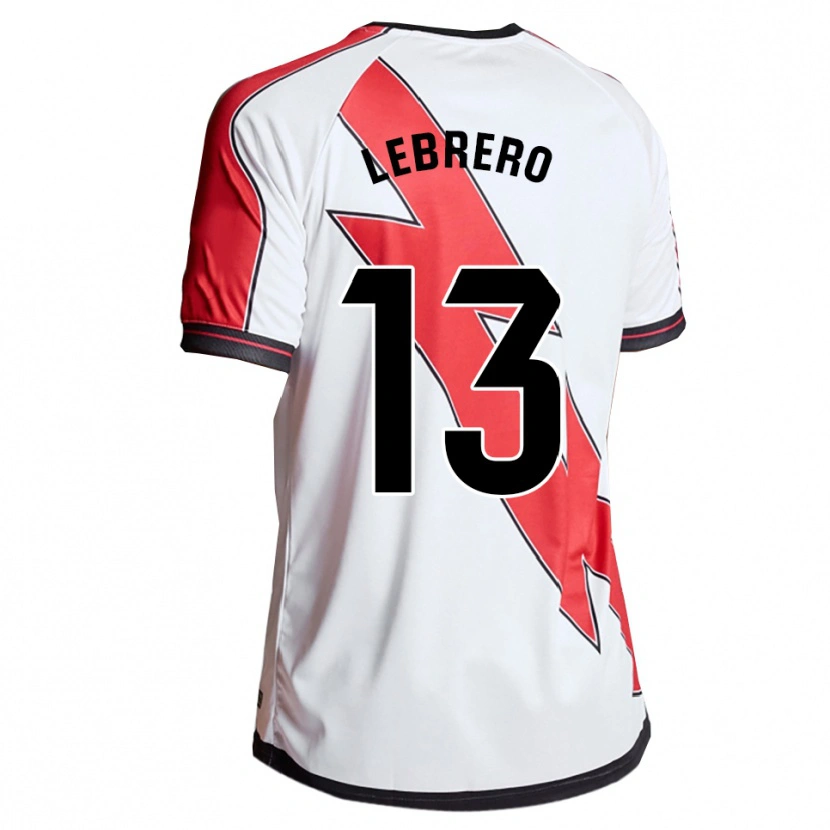 Danxen Kinderen Lucia Lebrero Rodríguez #13 Wit Rood Thuisshirt Thuistenue 2025/26 T-Shirt