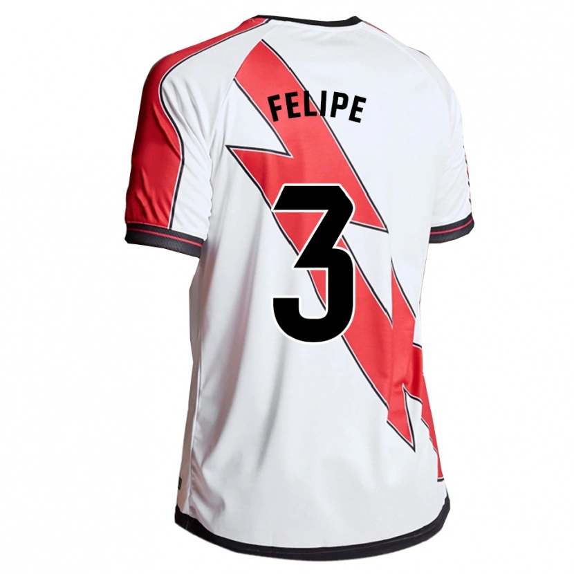 Danxen Kinderen Luiz Felipe #3 Wit Rood Thuisshirt Thuistenue 2025/26 T-Shirt