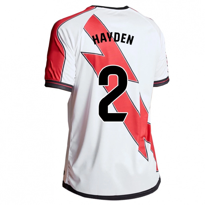 Danxen Kinderen Danielle Hayden #2 Wit Rood Thuisshirt Thuistenue 2025/26 T-Shirt
