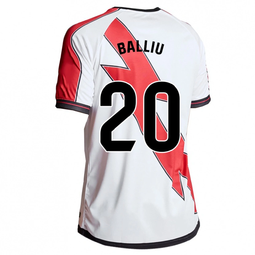 Danxen Kinderen Iván Balliu #20 Wit Rood Thuisshirt Thuistenue 2025/26 T-Shirt