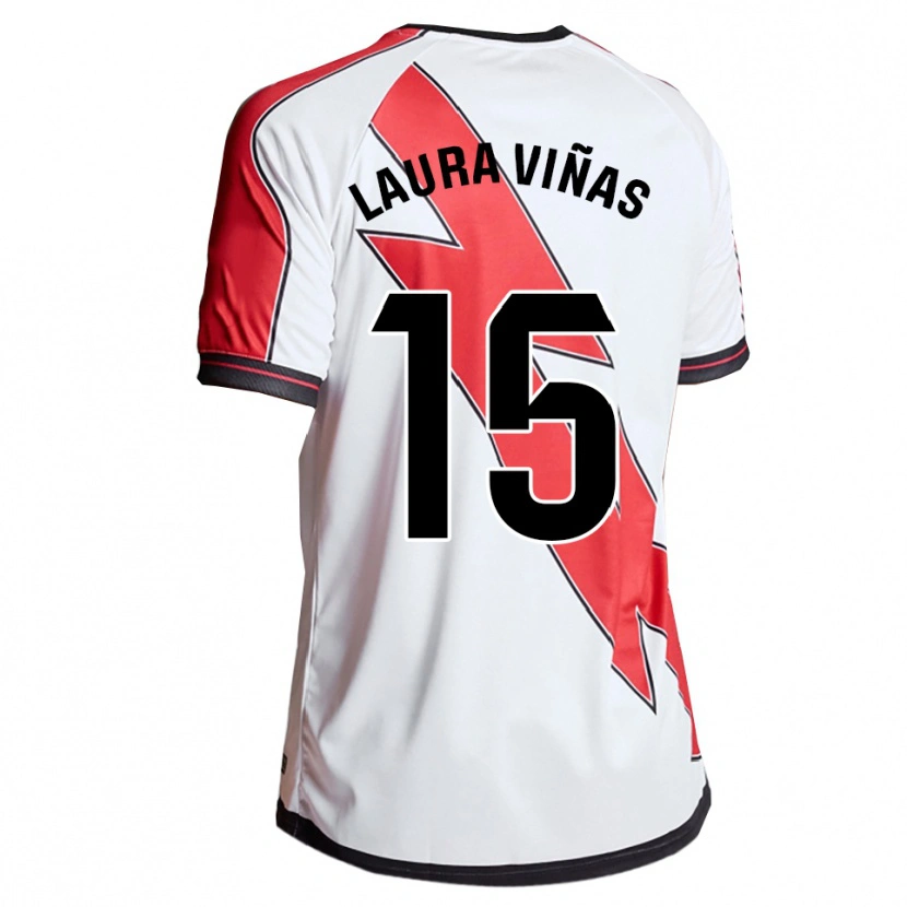 Danxen Kinderen Laura Viñas Herrera #15 Wit Rood Thuisshirt Thuistenue 2025/26 T-Shirt