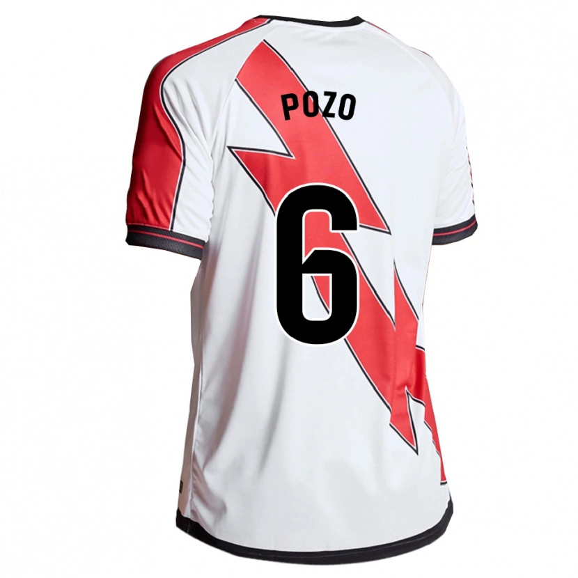 Danxen Kinderen José Pozo #6 Wit Rood Thuisshirt Thuistenue 2025/26 T-Shirt