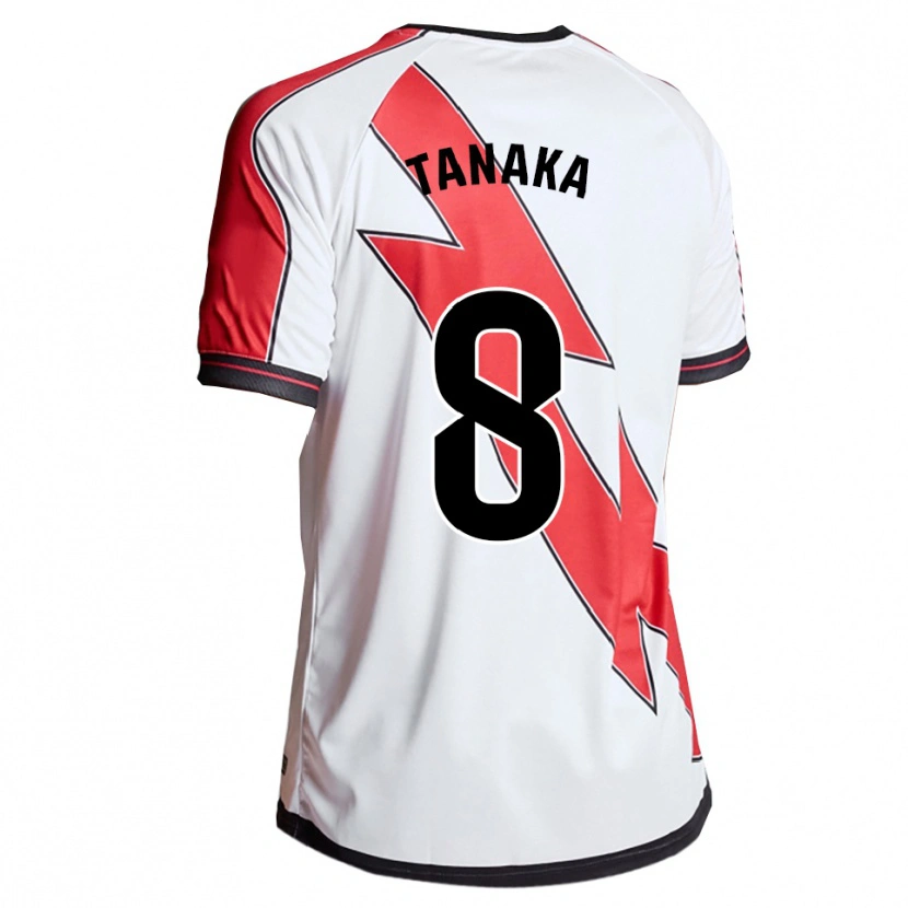 Danxen Kinderen Yoko Tanaka #8 Wit Rood Thuisshirt Thuistenue 2025/26 T-Shirt