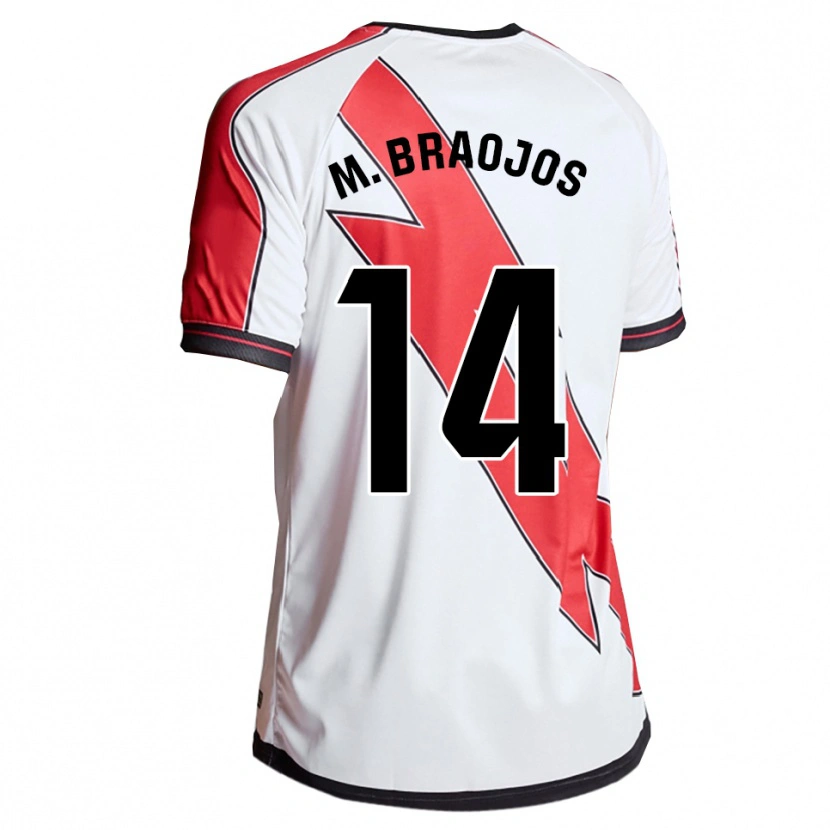 Danxen Kinderen Mónica Braojos Pérez #14 Wit Rood Thuisshirt Thuistenue 2025/26 T-Shirt