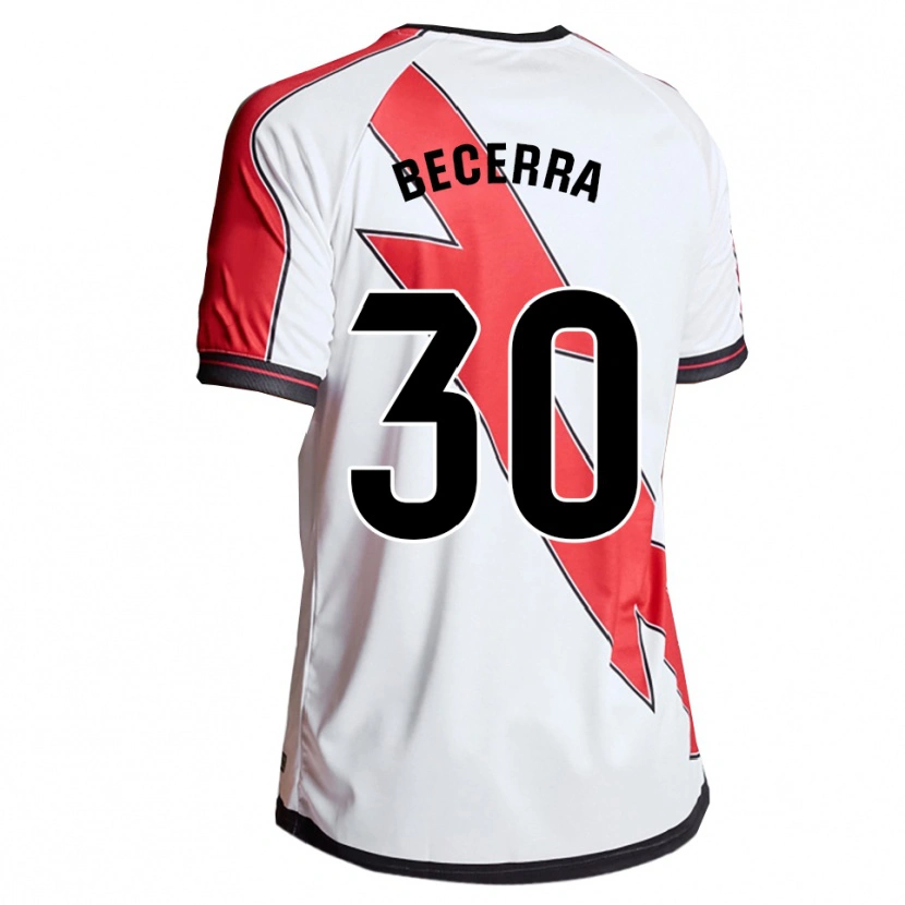Danxen Kinderen Samu Becerra #30 Wit Rood Thuisshirt Thuistenue 2025/26 T-Shirt