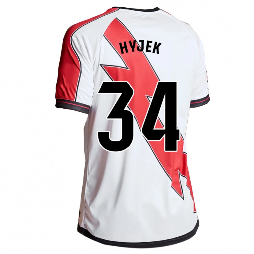Danxen Kinderen David Hyjek #34 Wit Rood Thuisshirt Thuistenue 2025/26 T-Shirt