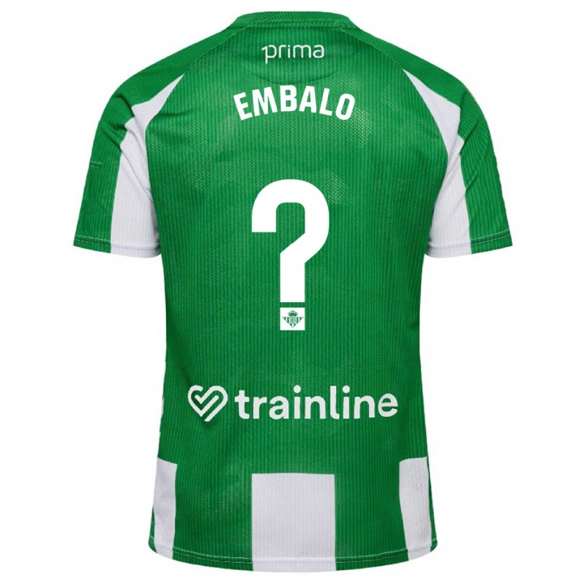 Danxen Kinderen Fabián Embalo #0 Groen Wit Thuisshirt Thuistenue 2025/26 T-Shirt