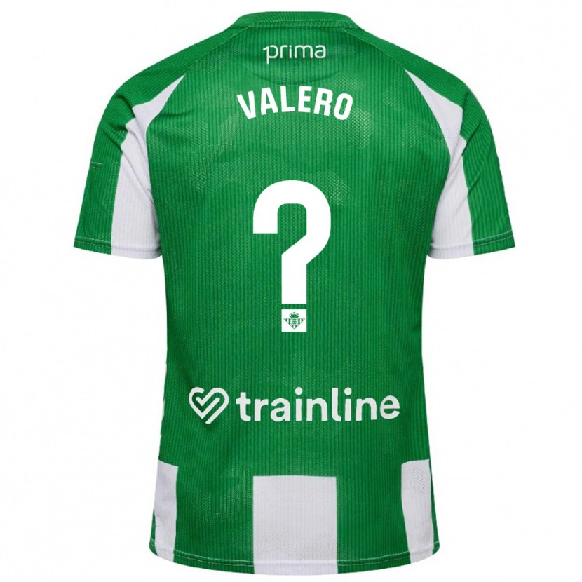 Danxen Kinderen Antonio Valero #0 Groen Wit Thuisshirt Thuistenue 2025/26 T-Shirt