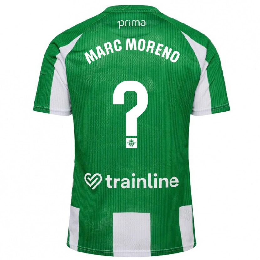 Danxen Kinderen Marc Moreno #0 Groen Wit Thuisshirt Thuistenue 2025/26 T-Shirt