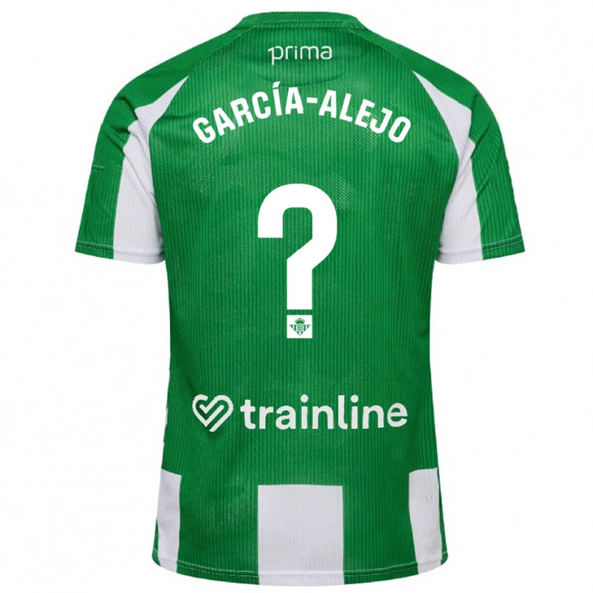 Danxen Kinderen Raúl García-Alejo #0 Groen Wit Thuisshirt Thuistenue 2025/26 T-Shirt