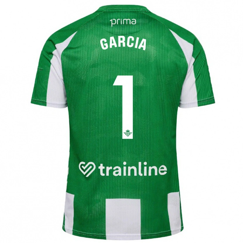 Danxen Kinderen Germán García #1 Groen Wit Thuisshirt Thuistenue 2025/26 T-Shirt