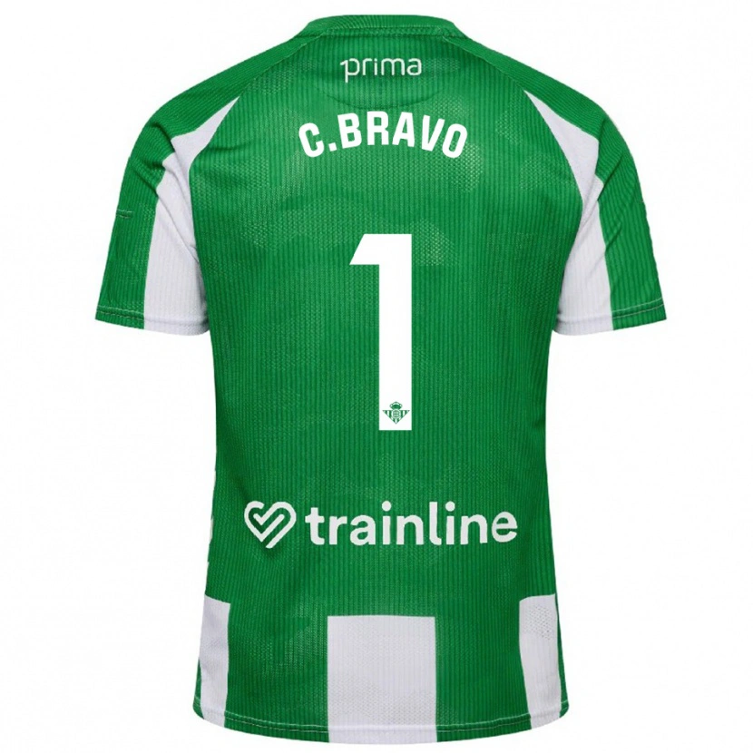 Danxen Kinderen Claudio Bravo #1 Groen Wit Thuisshirt Thuistenue 2025/26 T-Shirt