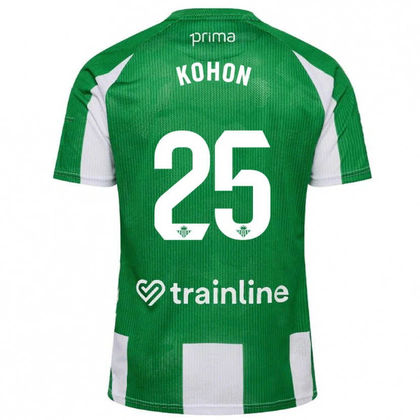 Danxen Kinderen Rudy Kohon #25 Groen Wit Thuisshirt Thuistenue 2025/26 T-Shirt