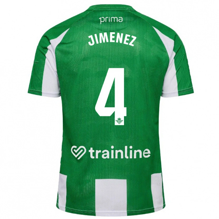 Danxen Kinderen María Jiménez Gutiérrez #4 Groen Wit Thuisshirt Thuistenue 2025/26 T-Shirt