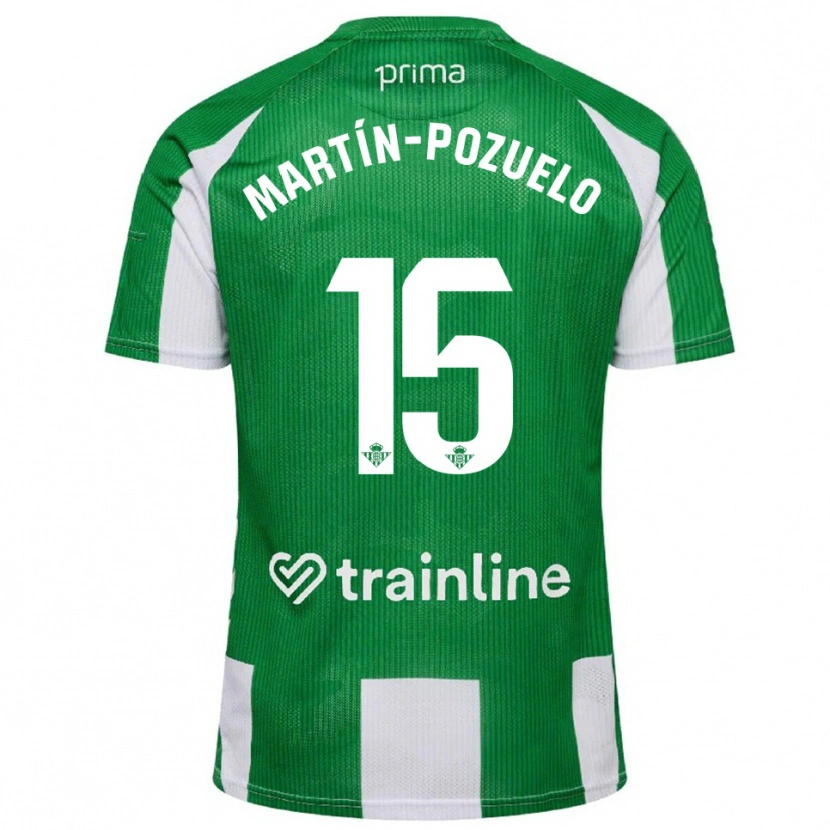 Danxen Kinderen Esther Martín-Pozuelo #15 Groen Wit Thuisshirt Thuistenue 2025/26 T-Shirt