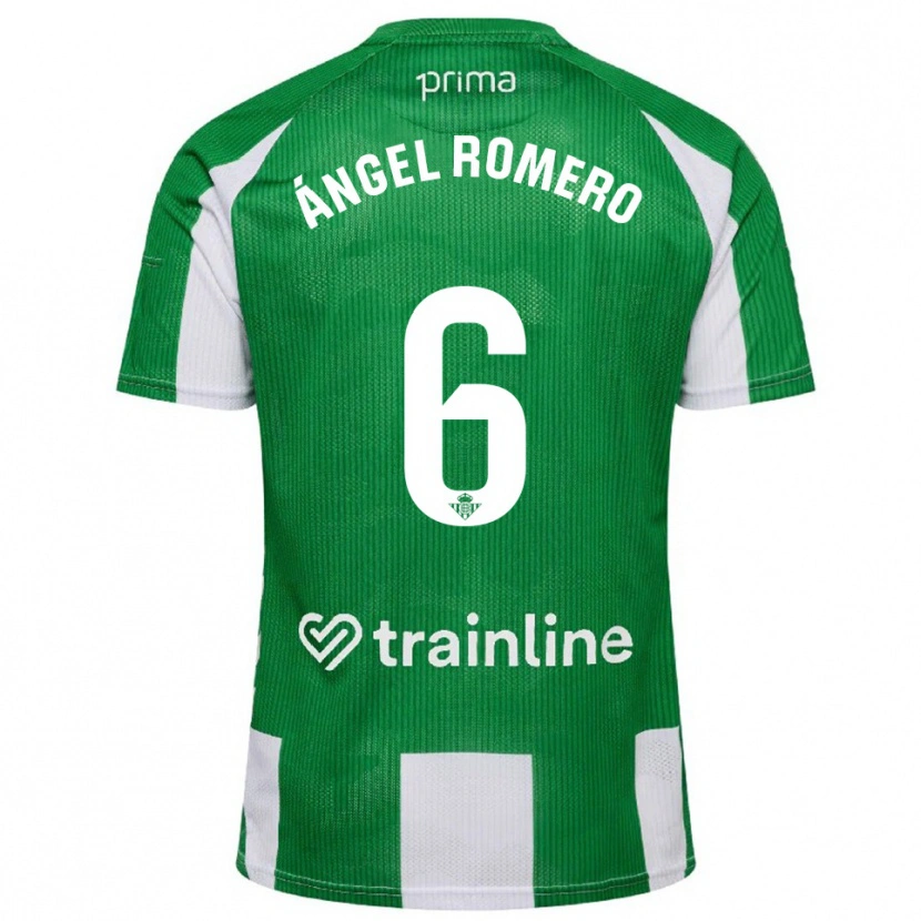 Danxen Kinderen Miguel Ángel Romero #6 Groen Wit Thuisshirt Thuistenue 2025/26 T-Shirt
