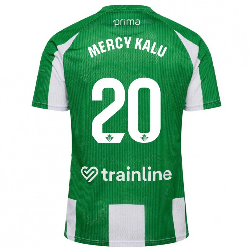 Danxen Kinderen Chinyere Mercy Kalu #20 Groen Wit Thuisshirt Thuistenue 2025/26 T-Shirt