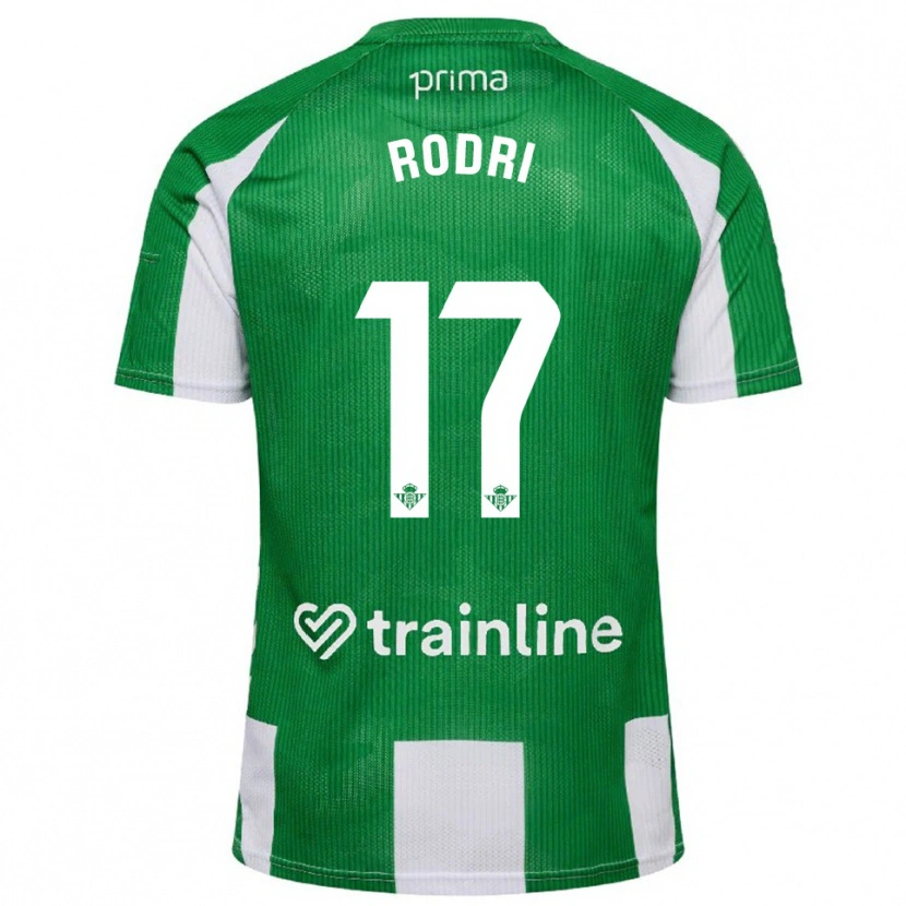 Danxen Kinderen Rodri Sanchez #17 Groen Wit Thuisshirt Thuistenue 2025/26 T-Shirt