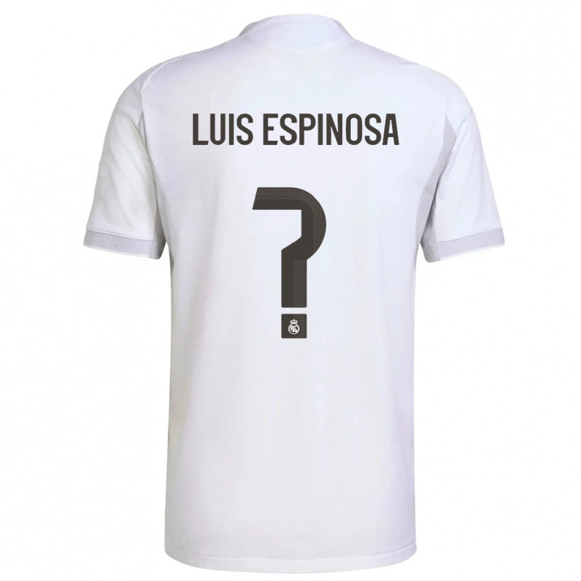 Danxen Kinderen José Luis Espinosa #0 Wit Geel Thuisshirt Thuistenue 2025/26 T-Shirt