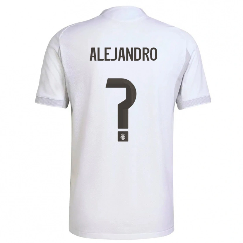 Danxen Kinderen Alejandro Hernández #0 Wit Geel Thuisshirt Thuistenue 2025/26 T-Shirt