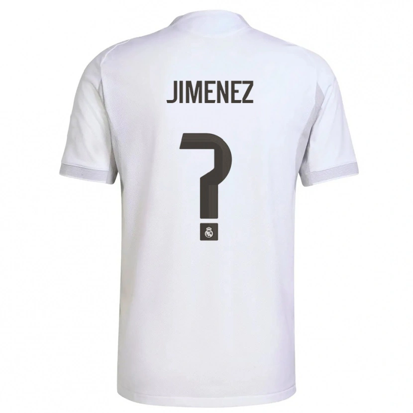 Danxen Kinderen Alejandro Jimenez #0 Wit Geel Thuisshirt Thuistenue 2025/26 T-Shirt