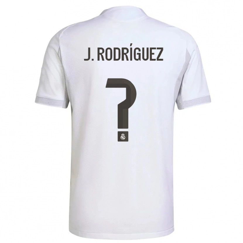 Danxen Kinderen Juan Rodríguez #0 Wit Geel Thuisshirt Thuistenue 2025/26 T-Shirt