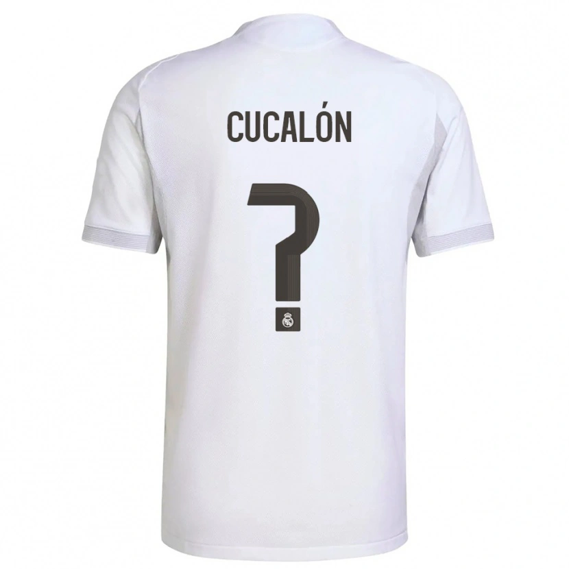 Danxen Kinderen Marc Cucalón #0 Wit Geel Thuisshirt Thuistenue 2025/26 T-Shirt