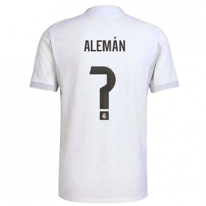 Danxen Kinderen Alexander Alemán #0 Wit Geel Thuisshirt Thuistenue 2025/26 T-Shirt