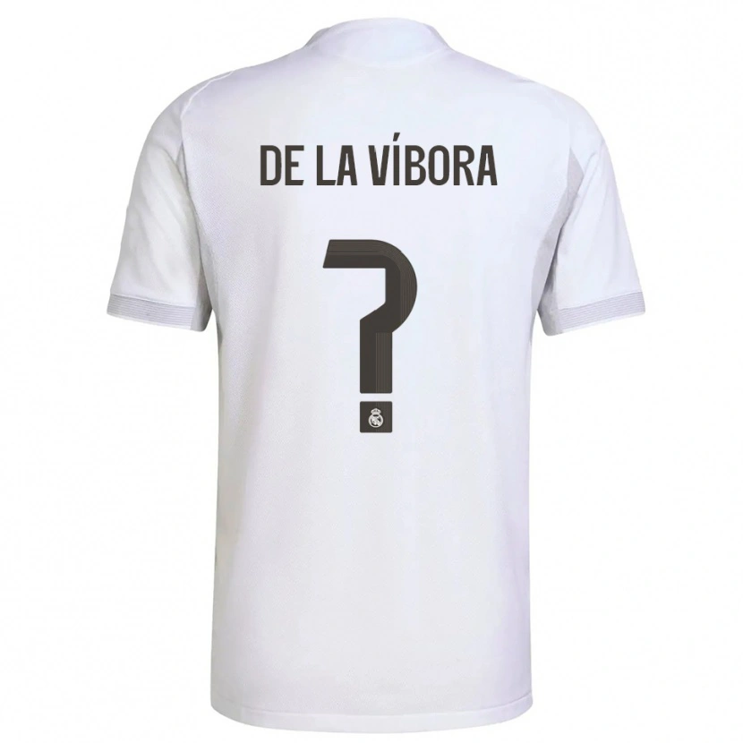 Danxen Kinderen David De La Víbora #0 Wit Geel Thuisshirt Thuistenue 2025/26 T-Shirt