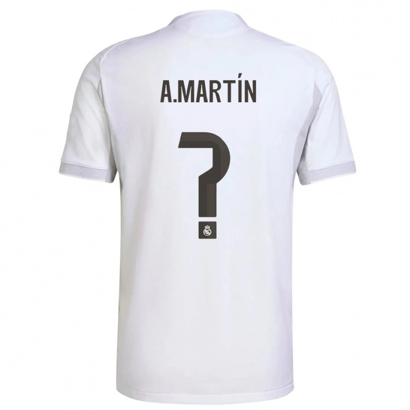 Danxen Kinderen Álex Martín #0 Wit Geel Thuisshirt Thuistenue 2025/26 T-Shirt