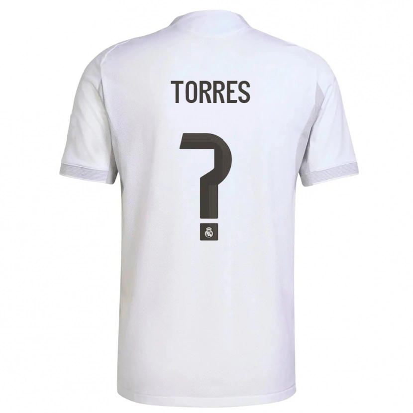 Danxen Kinderen Roi Torres #0 Wit Geel Thuisshirt Thuistenue 2025/26 T-Shirt