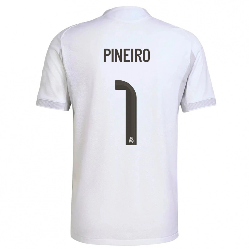 Danxen Kinderen Diego Pineiro #1 Wit Geel Thuisshirt Thuistenue 2025/26 T-Shirt