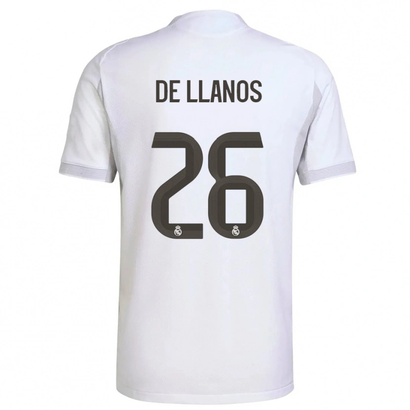 Danxen Kinderen Hugo De Llanos #26 Wit Geel Thuisshirt Thuistenue 2025/26 T-Shirt