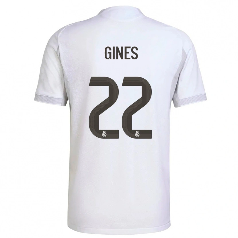 Danxen Kinderen Álvaro Ginés #22 Wit Geel Thuisshirt Thuistenue 2025/26 T-Shirt