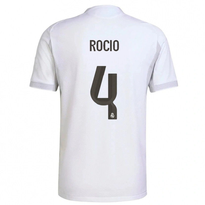 Danxen Kinderen Rocio Galvez #4 Wit Geel Thuisshirt Thuistenue 2025/26 T-Shirt