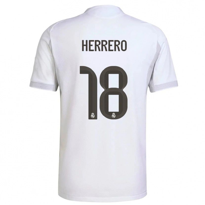 Danxen Kinderen Enrique Herrero #18 Wit Geel Thuisshirt Thuistenue 2025/26 T-Shirt