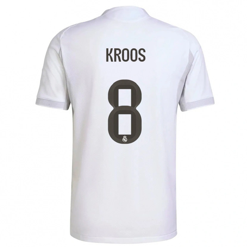 Danxen Kinderen Toni Kroos #8 Wit Geel Thuisshirt Thuistenue 2025/26 T-Shirt