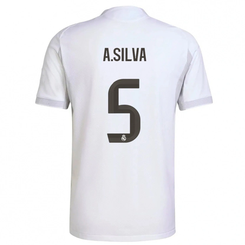 Danxen Kinderen Antonia Silva #5 Wit Geel Thuisshirt Thuistenue 2025/26 T-Shirt